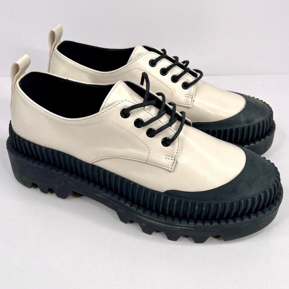 SALT AND CHOCOLATE  Size 7 Round Toe Platform Derby Shoes - Picture 4 of 16